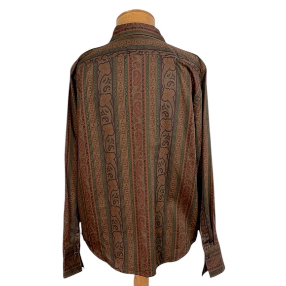 Lauren, Ralph Lauren Sz L Paisley Print, Button Down Shirt - Picture 6 of 11